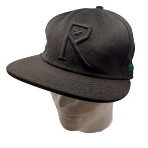 ROUTINE BASEBALL Cap Hat Men's Baseball Black Emblem Fitted Size 7 1/4 Lid